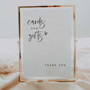 Poster Pancarte de Baby Shower Boho Heart Cartes & Cadeau