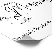 Poster Pancarte de Baby Shower de Mariage (Coin)