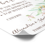 Poster Pancarte de Baby Shower de mariage avec bar à Mimo (Coin)