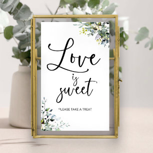 Poster Pancarte de Baby Shower 'L'amour est une verdure d