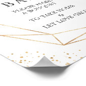 Poster Pancarte de bar à fleurs de douche nuptiale Fleurs (Coin)