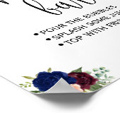 Poster Pancarte de bar à Mimosa mariage de mariage naval  (Coin)