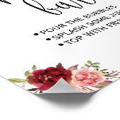 Poster Pancarte de bar à Mimosa mariage de mariage shower (Coin)