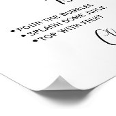 Poster Pancarte de bar à Mimosa Mariage Fête de mariage C (Coin)