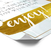 Poster Pancarte de bar à Mimosa pour brunch de mariage av (Coin)