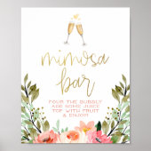 Poster Pancarte de bar à Mimosa pour mariage en Champagne (Devant)