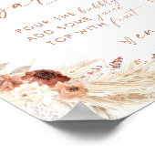 Poster Pancarte de bar à Mimosa pour une douche de mariag (Coin)