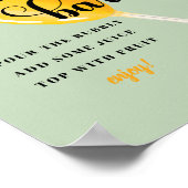 Poster Pancarte de bar à mimosas pour déjeuner de mariage (Coin)