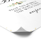 Poster Pancarte de bar à mimosas pour la douche de mariée (Coin)