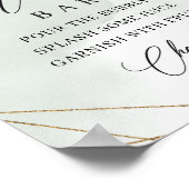 Poster Pancarte de bar au succulent boho eucalyptus or mi (Coin)