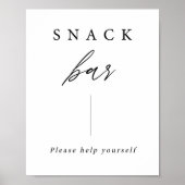 Poster Pancarte de bar de snacks de mariage à calligraphi (Devant)