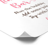 Poster Pancarte de bar Mimosa floral rose et jaune (Coin)