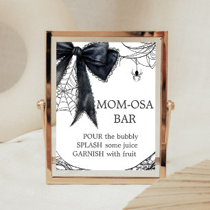 Poster Pancarte de bar Mom Osa gothique à ruban noir Litt