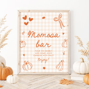 Poster Pancarte de bar Momosa orange d'automne Un petit c