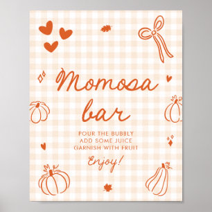 Poster Pancarte de bar Momosa orange d'automne Un petit c