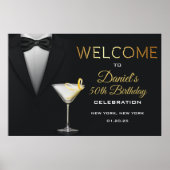 Poster Pancarte de bienvenue au cocktail Smoking (Devant)