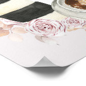 Poster Pancarte de bienvenue Baby Shower Bohème Love is B (Coin)