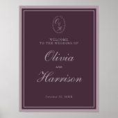 Poster Pancarte de bienvenue de mariage argent d'autrefoi (Devant)