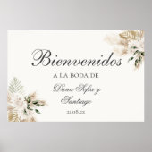 Poster Pancarte de bienvenue de mariage bohème espagnol (Devant)