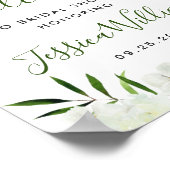 Poster Pancarte de bienvenue Élégante Orchidée Blanche po (Coin)