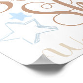 Poster Pancarte de bienvenue pour Baby Shower Teddy Bear (Coin)