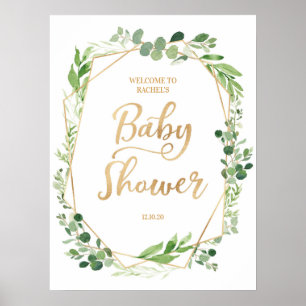 Poster Pancarte de Bienvenue pour Baby Shower Terrarium e