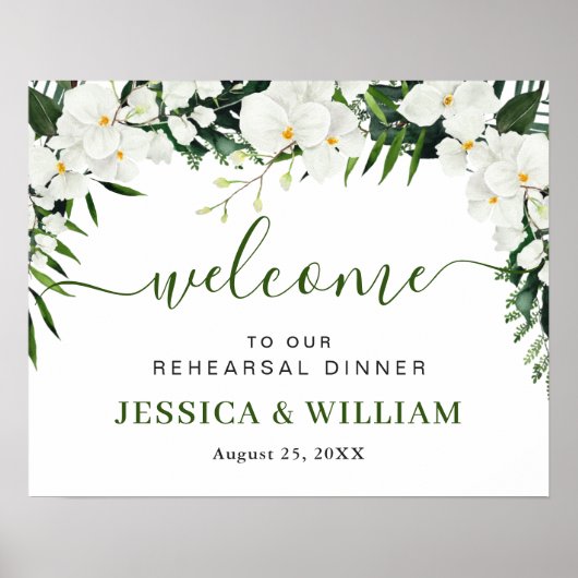 Poster Pancarte de bienvenue pour dîner de répétition de (Devant)