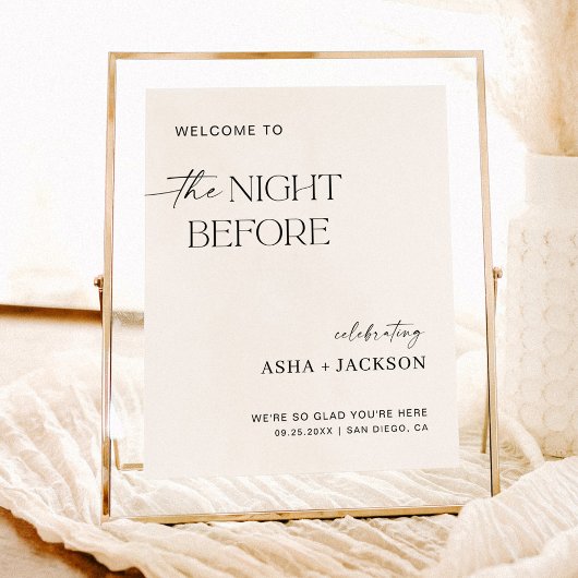 Poster Pancarte de bienvenue pour dîner de répétition min