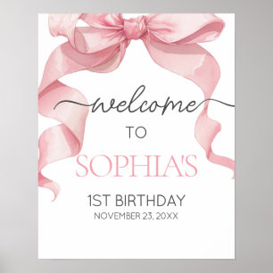 Poster Pancarte de bienvenue pour fête d'anniversaire ave