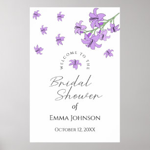 Poster Pancarte de bienvenue pour la douche de mariage au
