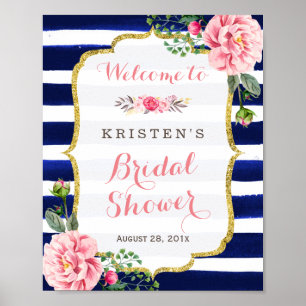 Poster Pancarte de bienvenue pour la fête de mariage Fleu
