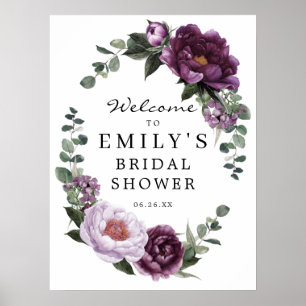 Poster Pancarte de bienvenue pour la fête prénuptiale aux