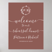 Poster Pancarte de bienvenue pour le dîner de répétition  (Devant)