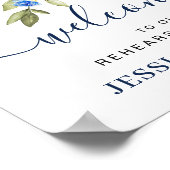 Poster Pancarte de bienvenue pour le dîner de répétition  (Coin)