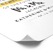 Poster Pancarte de bienvenue pour les fiançailles de M. e (Coin)