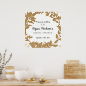 Poster Pancarte de bienvenue pour une Baby Shower avec fe (Cuisine)