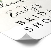 Poster Pancarte de bienvenue pour une Baby Shower Bleu Po (Coin)