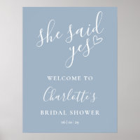 Pancarte de bienvenue pour une Baby Shower Dusty B