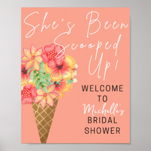 Poster Pancarte de bienvenue pour une baby shower Scooped