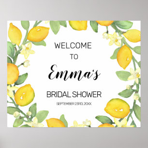 Poster Pancarte de bienvenue pour une baby shower sur le 