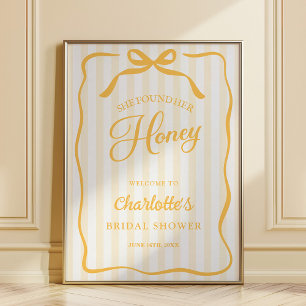 Poster Pancarte de bienvenue pour une baby shower thème m