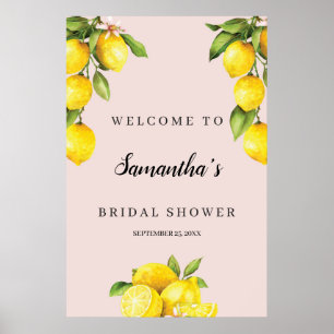 Poster Pancarte de bienvenue pour une fête prénuptiale es