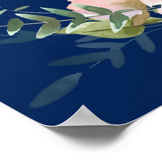 Poster Pancarte de bienvenue 'Roses et Pivoines Rouges' p (Coin)