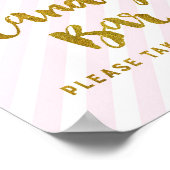 Poster Pancarte de bonbons pour Baby Shower thème Rose Go (Coin)