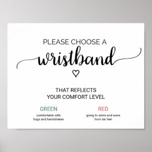 Poster Pancarte de bracelet de mariage en calligraphie no