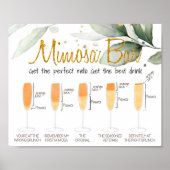 Poster Pancarte de brunch de mariage Bar Eucalyptus Mimos (Devant)