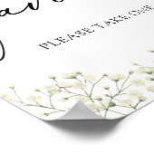 Poster Pancarte de cadeaux de baptême Fleur de bébé simpl (Coin)