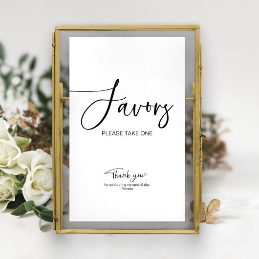 Poster Pancarte de cadeaux de douche de mariée