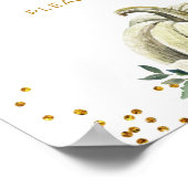 Poster Pancarte de cadeaux de fête de citrouille blanche  (Coin)