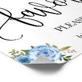 Poster Pancarte de cadeaux de fête de mariage bohème chic (Coin)